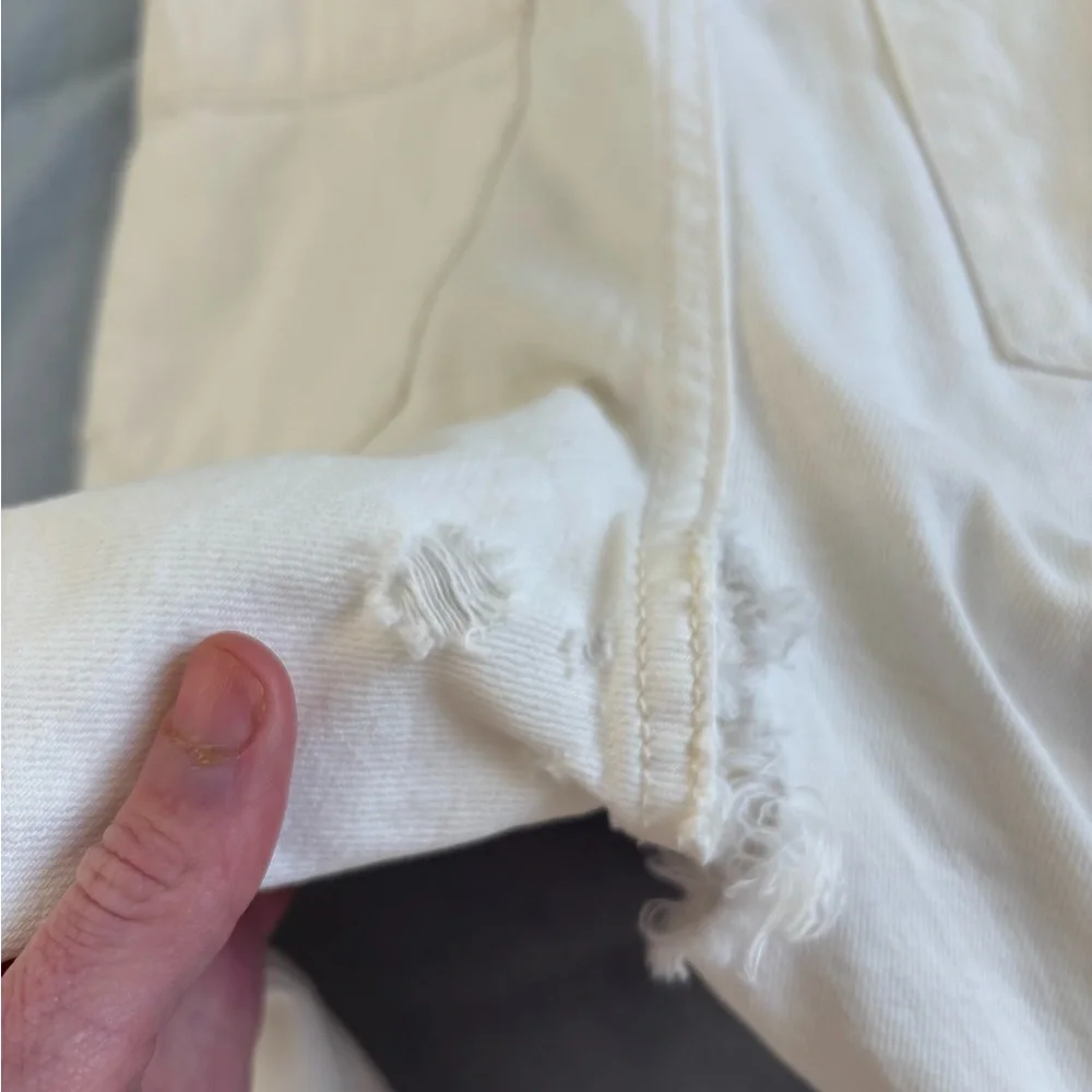 OZMA High Rise Trouser Pant 100% Cotton, size 25, Off-White-Flawed - Picture 11 of 15